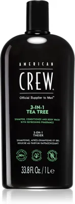 American Crew Hair & Body 3-IN-1 Tea Tree - шампунь, кондиционер для волос и гель для душа 3 в 1 для мужчин