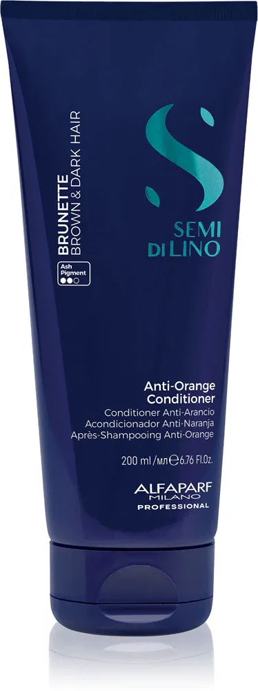 Alfaparf Milano Semi di Lino Brunette - Тонирующий шампунь для нейтрализации рыжих оттенков, 200 мл