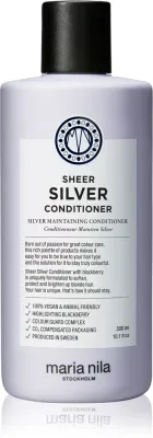 Maria Nila Sheer Silver Conditioner - Увлажняющий нейтрализующий желтые оттенки кондиционер, без сульфатов 300 мл