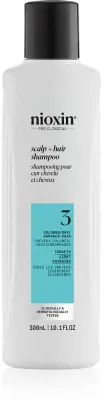 Nioxin System 3 Scalp + Hair Shampoo - Очищающий шампунь для разреженных, окрашенных волос, 300 мл