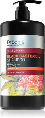 Dr. Sante Black Castor Oil - Укрепляющий шампунь для нежного очищения, 1000 мл