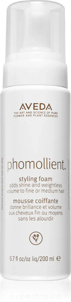 Aveda Phomollient Styling Foam - Пена для укладки, подчеркивающая форму прически для нормальных и тонких волос, 200 мл