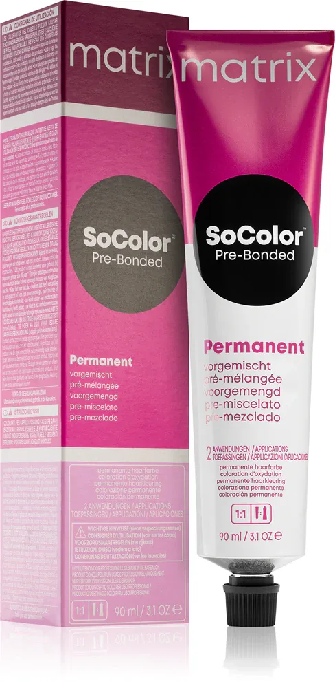 Matrix SoColor Pre-Bonded Blended - стойкая краска для волос, 90 мл, оттенок 4N Mittelbraun Neutral