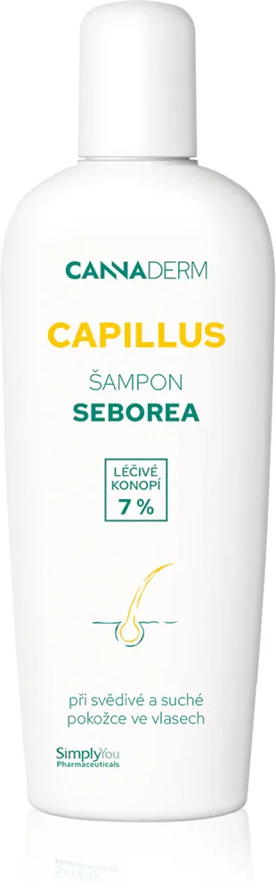 Шампунь для волос Cannaderm Capillus Seborea Shampoo травяной, для сухой и чувствительной кожи головы, 150 мл