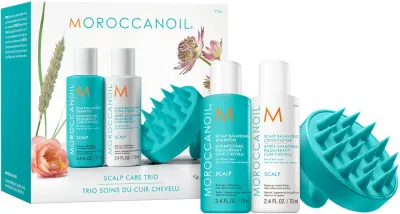 Moroccanoil Scalp Discovery Set - Набор для жирной кожи головы против перхоти przeciw łupieżowi, 3 шт