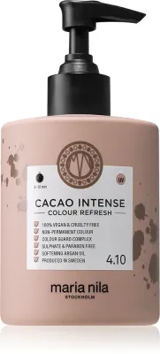 Тонирующая маска для волос Maria Nila Colour Refresh Cacao Intense, смываемая, тёмно-коричневый оттенок, wytrzyma 4 – 10 umyć 4.10 300 мл