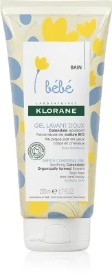 Klorane Bebe Calendula - Нежный гель для детей с рождения, z pompką 200 мл