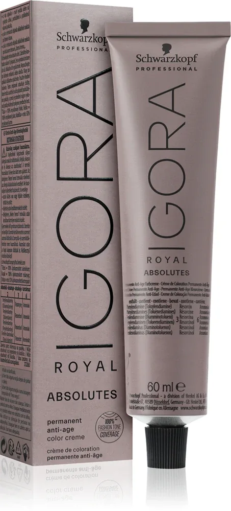 Schwarzkopf Professional IGORA Royal Absolutes - Краска для волос, 60 мл, оттенок 8-50 Light Blonde Gold Natural