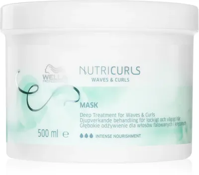 Wella Professionals Nutricurls Waves & Curls - Маска для волос, разглаживающая кудрявые и волнистые, 500 мл