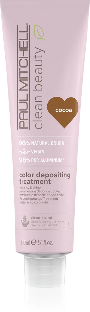 Paul Mitchell Clean Beauty Color Depositing Treatment - Питательная маска для окрашенных волос, 150 мл, оттенок Cocoa