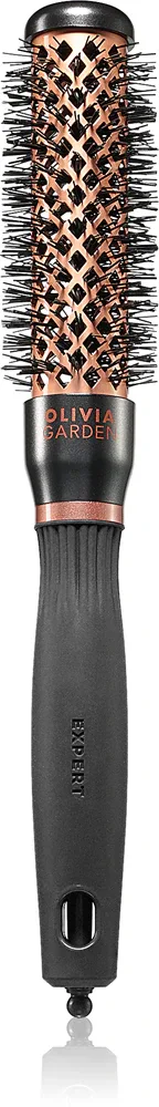 Круглая щётка-браш Olivia Garden Expert Heat Nylgard, против пушения волос, выдвижной штифт, 1 шт