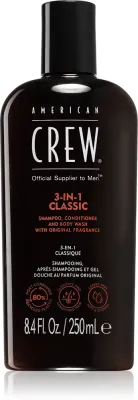 American Crew Hair & Body 3-IN-1 - шампунь, кондиционер для волос и гель для душа 3 в 1 для мужчин