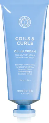 Maria Nila Coils & Curls Oil In Cream - Восстанавливающий крем для вьющихся и волновых волос, 100 мл