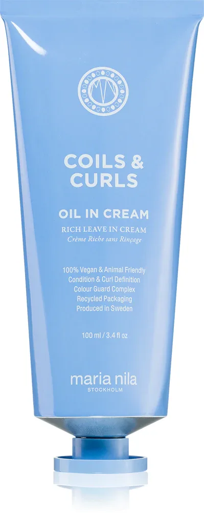 Maria Nila Coils & Curls Oil In Cream - Восстанавливающий крем для вьющихся и волновых волос, 100 мл