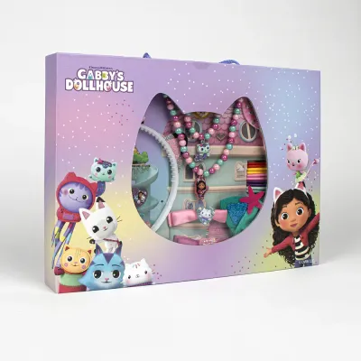 Подарочный набор Gabby's Dollhouse Beauty Set Box с аксессуарами для волос и украшениями, 1 шт