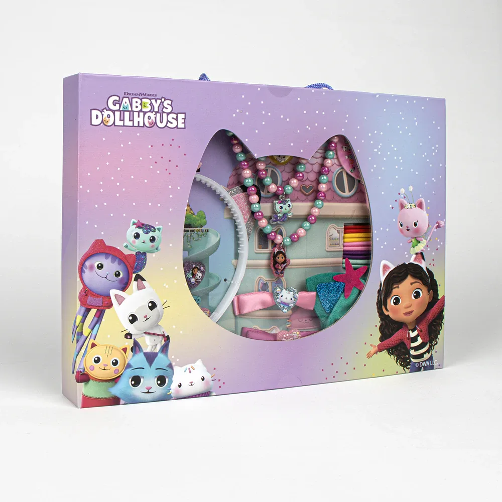 Подарочный набор Gabby's Dollhouse Beauty Set Box с аксессуарами для волос и украшениями, 1 шт
