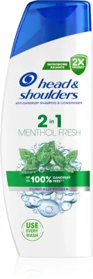 Head & Shoulders Menthol Fresh 2in1 - Шампунь с кондиционером 2в1 против перхоти, 330 мл