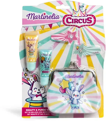 Детский подарочный набор Martinelia Circus Beauty Purse с блесками для губ, заколками и кошельком для детей3+