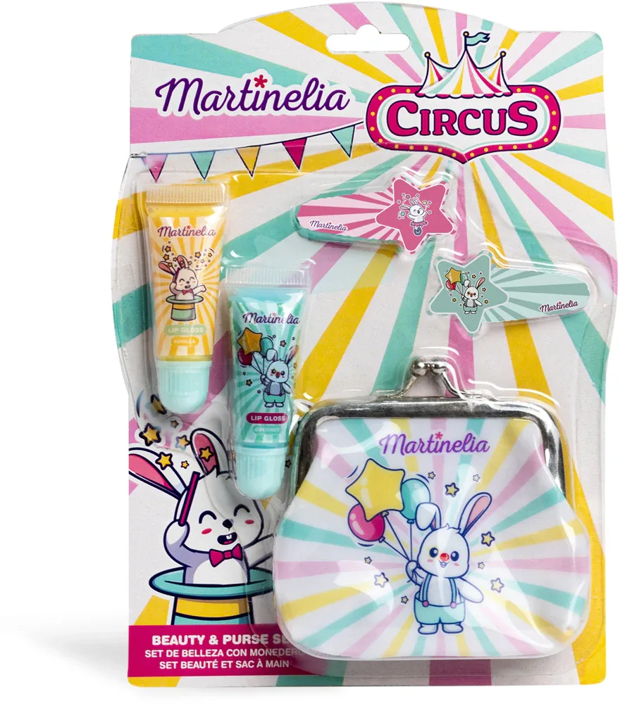 Детский подарочный набор Martinelia Circus Beauty Purse с блесками для губ, заколками и кошельком для детей3+