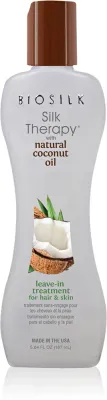 Biosilk Silk Therapy Natural Coconut Oil - Увлажняющая сыворотка для волос и тела без смывания, 167 мл