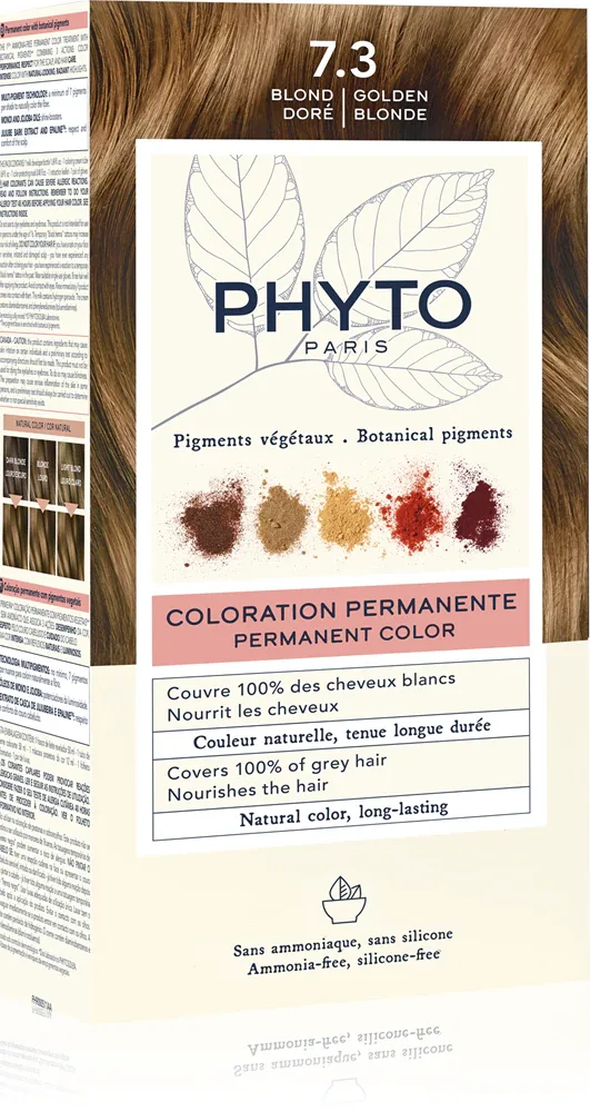 Phyto Color - Краска для волос без аммиака, 1 шт, оттенок 7.3 Golden Blonde