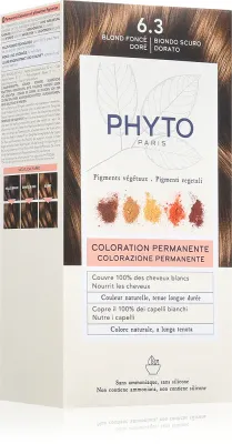 Phyto Color - Краска для волос без аммиака, 1 шт, оттенок 6.3 Dark Golden Blonde
