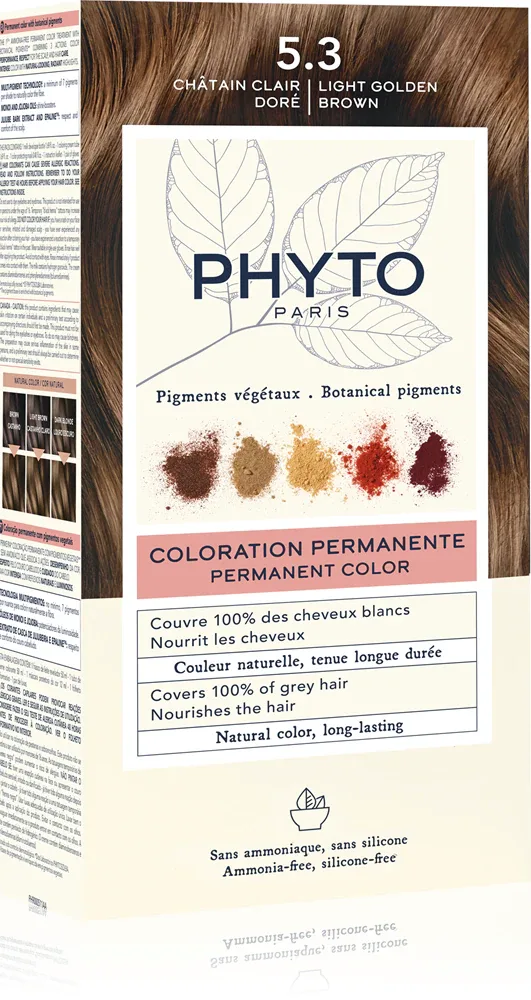 Phyto Color - Краска для волос без аммиака, 1 шт, оттенок 5.3 Light Golden Brown
