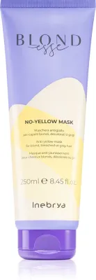 Inebrya BLONDesse No-Yellow Mask - Маска для волос, нейтрализующая желтые оттенки, 250 мл