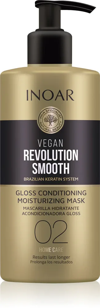 INOAR Vegan Revolution Smooth - Увлажняющая смягчающая маска для волос, 350 мл