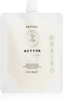 Kemon Actyva Equilibrio - Глубоко очищающий шампунь для жирной кожи головы, 100 мл