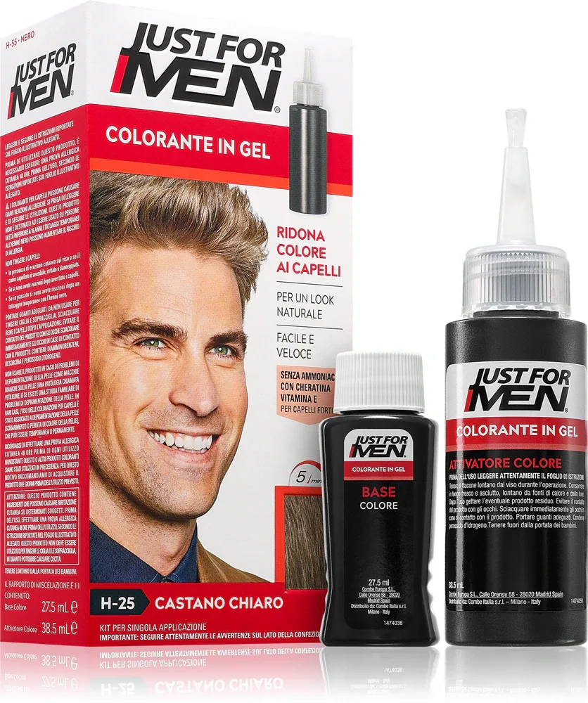 Just for Men Color Kit - Тонирующая краска для волос для мужчин, 1 шт, оттенок H-25 Light Brown