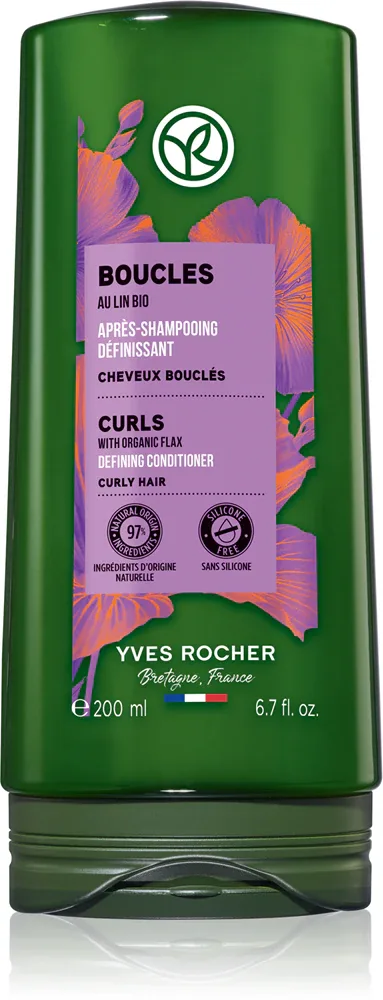 Yves Rocher Boucles - Кондиционер для волос с кудрявой текстурой with organic flax, 200 мл