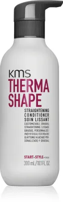 KMS Thermashape Straightening Conditioner - Глубоко питательный кондиционер для поврежденных волос, часто подвергаемых сушке, 300 мл