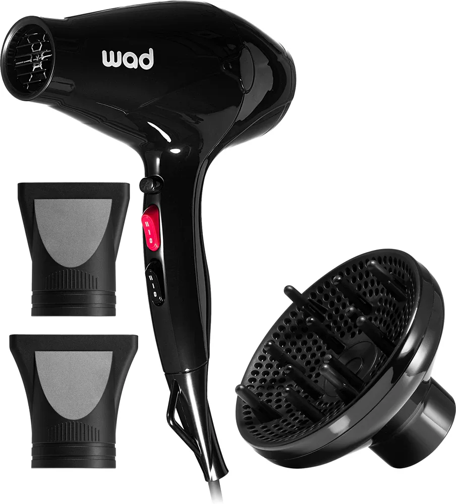 Фен для волос Wad Atmosfer Hair Dryer Black с регулировкой температуры, эргономичный, 1 шт