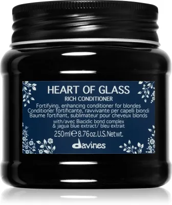 Davines Heart of Glass Rich Conditioner - Укрепляющий бальзам для светлых волос, 250 мл