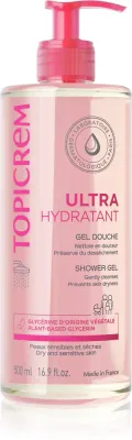Topicrem UH BODY Gentle Cleansing Gel - Нежный гель для очищения лица, тела и волос, 500 мл