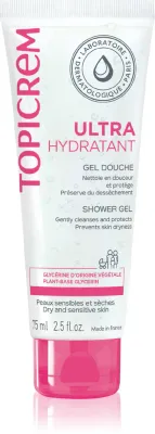Topicrem UH BODY Gentle Cleansing Gel - Нежный гель для очищения лица, тела и волос, 75 мл