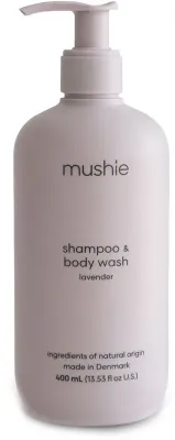 Детское средство для мытья волос и тела Mushie Organic Baby для ежедневного применения, 400 мл Lavender