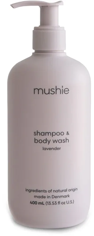 Детское средство для мытья волос и тела Mushie Organic Baby для ежедневного применения, 400 мл Lavender