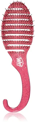 Щётка для волос для душа Wet Brush Shower Glitter Dtangler Pink с гибкой головкой, розовая, 1 шт