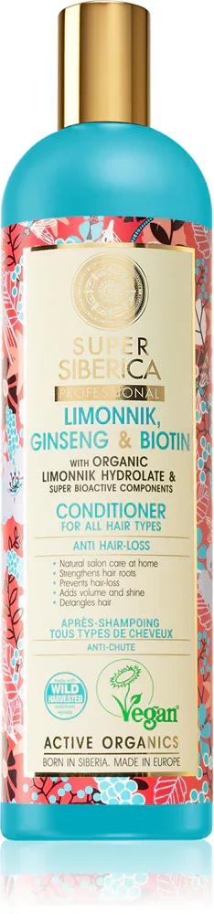 Бальзам для волос Natura Siberica Limonnik, Ginseng Biotin с женьшенем и биотином, 400 мл