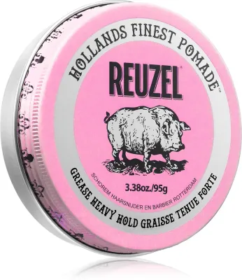 Помада для волос Reuzel Pink Grease Heavy Hold сильной фиксации, с естественным блеском, 95 г