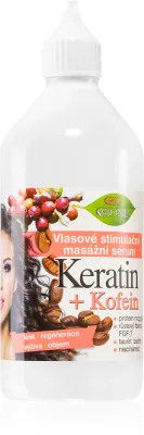 Сыворотка для волос Bione Cosmetics Keratin + Kofein для роста волос, с кератином и кофеином, 215 мл