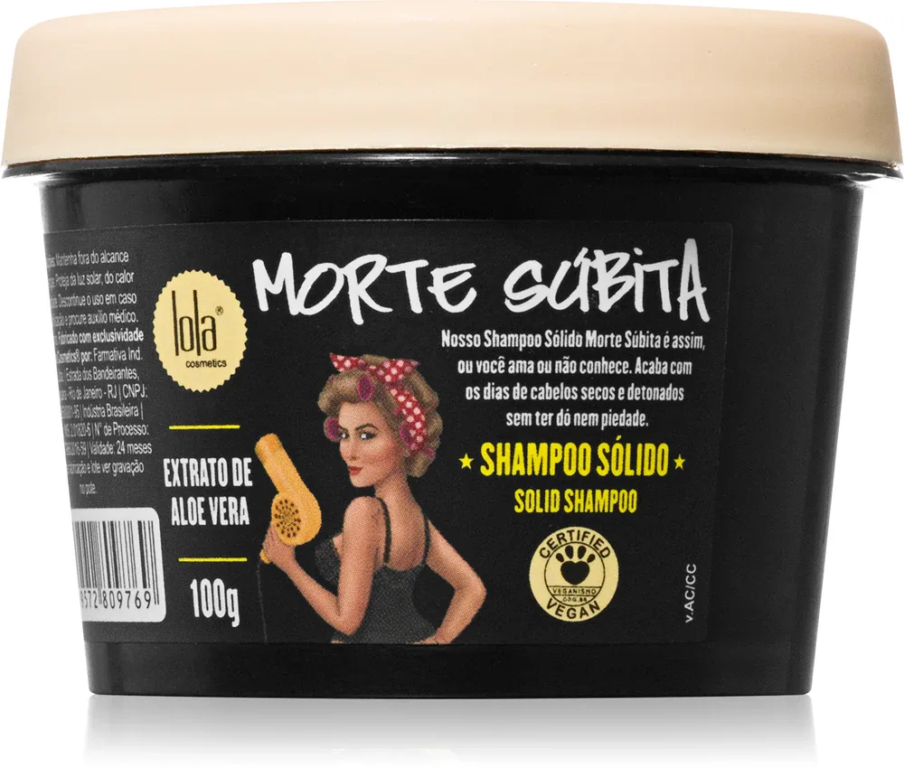 Lola Cosmetics Morte Súbita Shampoo Solido - Шампунь с очищающим пилинговым эффектом, 100 г