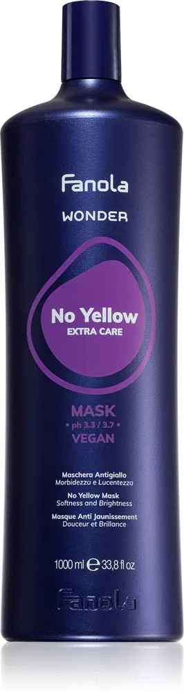 Fanola Wonder No Yellow Extra Care Mask - Маска для волос, нейтрализующая желтые оттенки