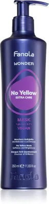 Fanola Wonder No Yellow Extra Care Mask - Маска для волос, нейтрализующая желтые оттенки, 350 мл