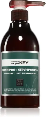Saryna Key No Yellow - Шампунь для волос, нейтрализующий желтые оттенки с маслом ши, 500 мл