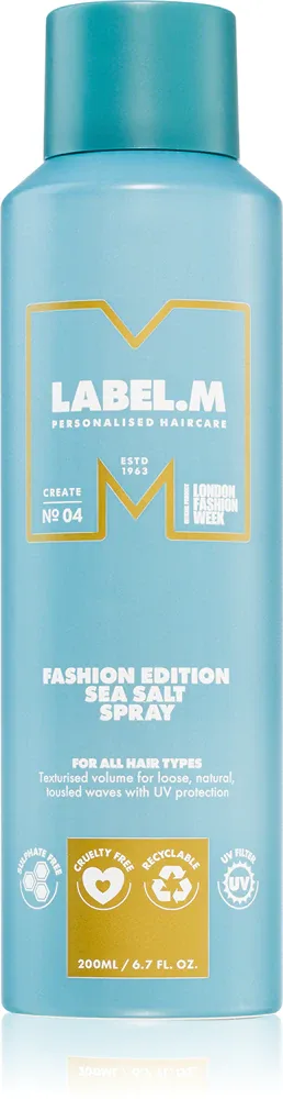 Спрей для волос с морской солью label.m Fashion Edition для пляжных волн, 200 мл
