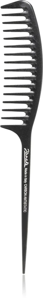 Расчёска для волос Janeke Carbon Fibre Fashion Comb with a long tail and wavy frame антистатическая, с длинным хвостиком 21,5 x 3 cm, 1 шт