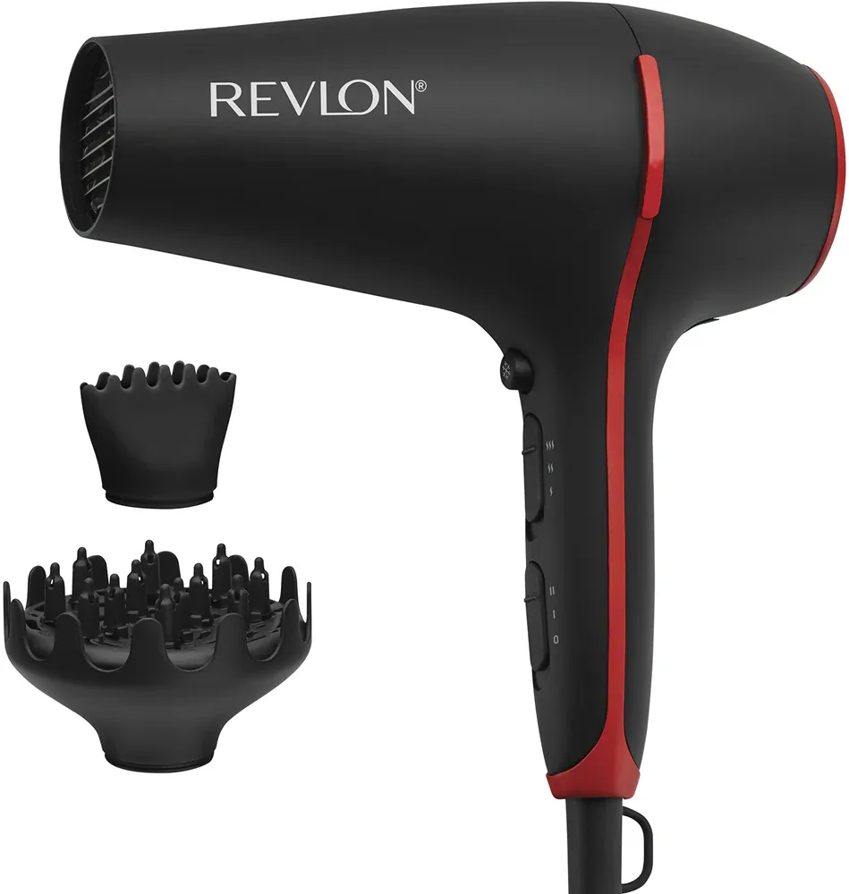 Фен для волос Revlon Beauty Smoothstay Coconut oil-infused Hair dryer с регулировкой температуры, 1 шт